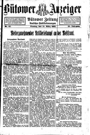 Bütower Anzeiger vom 18.03.1918