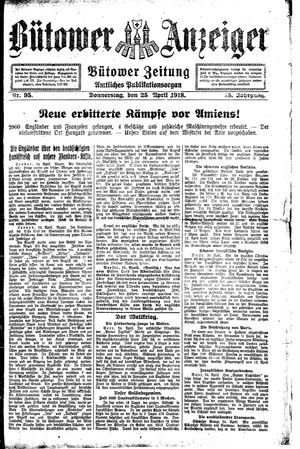 Bütower Anzeiger vom 25.04.1918
