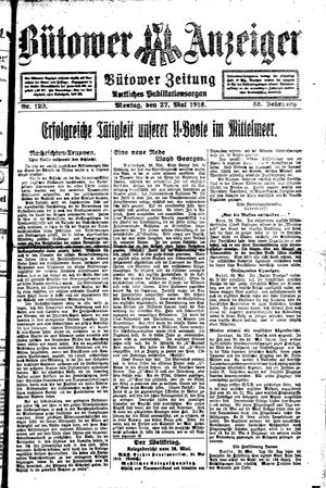 Bütower Anzeiger vom 27.05.1918