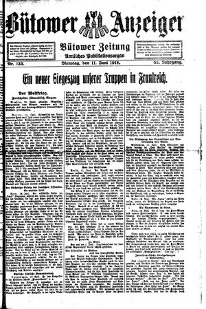 Bütower Anzeiger vom 11.06.1918