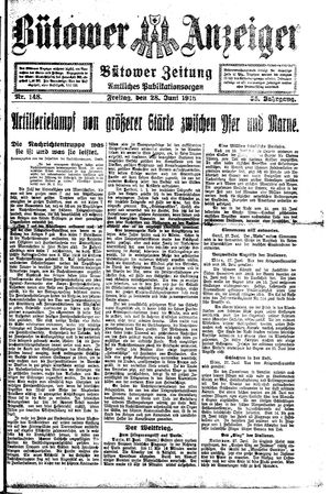 Bütower Anzeiger vom 28.06.1918