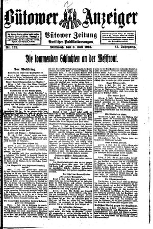 Bütower Anzeiger vom 03.07.1918