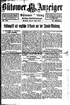 Bütower Anzeiger vom 08.07.1918