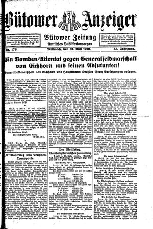 Bütower Anzeiger vom 31.07.1918