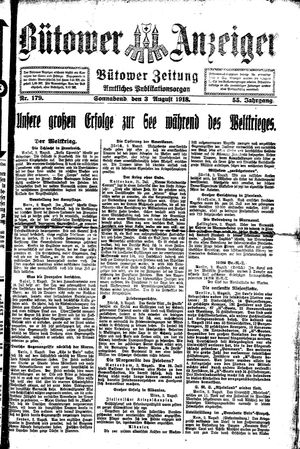Bütower Anzeiger on Aug 3, 1918