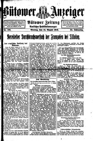 Bütower Anzeiger vom 12.08.1918