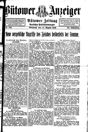 Bütower Anzeiger vom 14.08.1918
