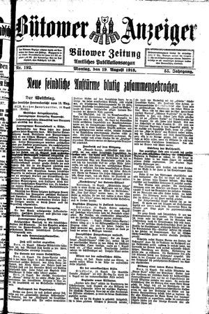 Bütower Anzeiger vom 19.08.1918