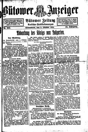Bütower Anzeiger on Oct 5, 1918
