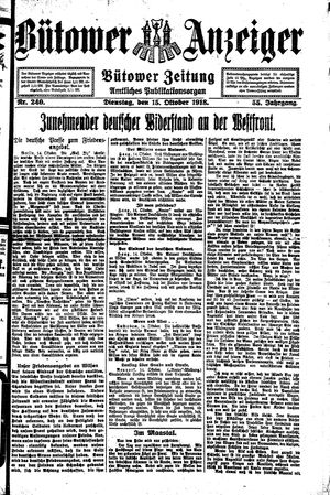 Bütower Anzeiger vom 15.10.1918