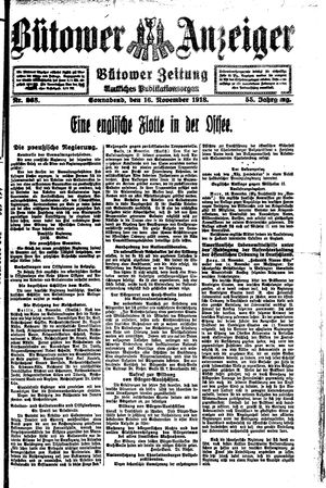 Bütower Anzeiger vom 16.11.1918