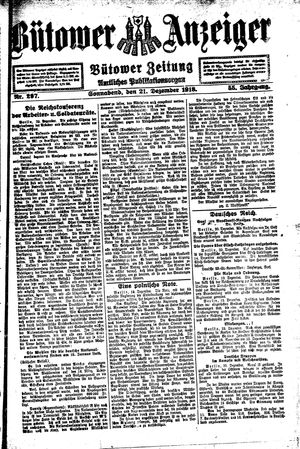 Bütower Anzeiger vom 21.12.1918
