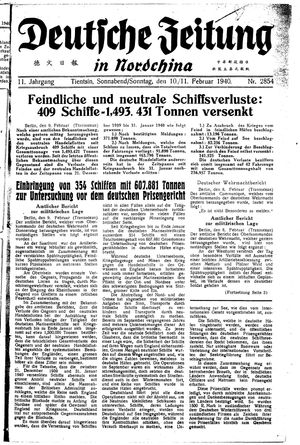 Deutsche Zeitung in Nordchina vom 10.02.1940