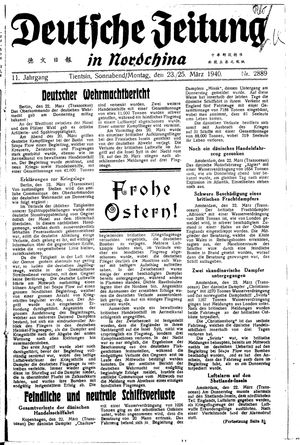 Deutsche Zeitung in Nordchina vom 23.03.1940