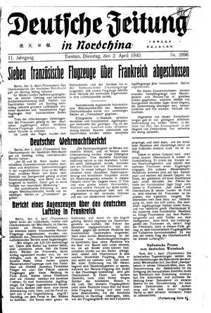 Deutsche Zeitung in Nordchina vom 02.04.1940
