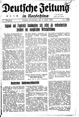 Deutsche Zeitung in Nordchina on Apr 4, 1940