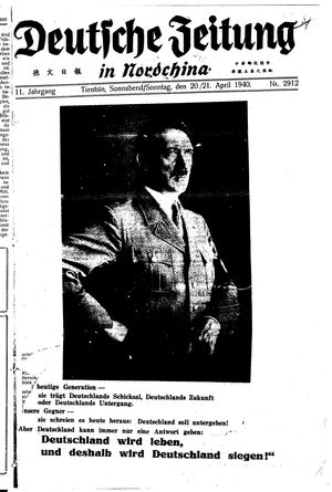 Deutsche Zeitung in Nordchina vom 20.04.1940
