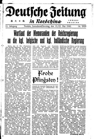Deutsche Zeitung in Nordchina vom 11.05.1940