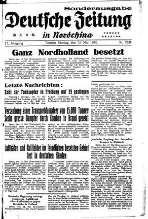 Deutsche Zeitung in Nordchina vom 13.05.1940