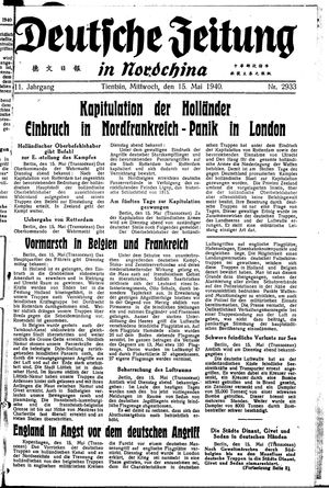 Deutsche Zeitung in Nordchina vom 15.05.1940