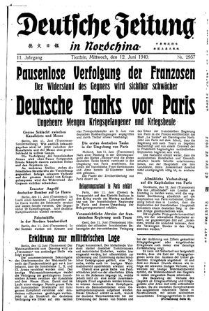 Deutsche Zeitung in Nordchina vom 12.06.1940