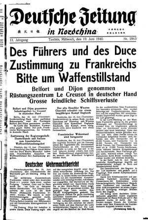Deutsche Zeitung in Nordchina vom 19.06.1940