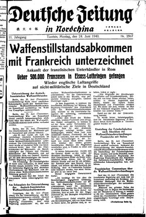Deutsche Zeitung in Nordchina vom 24.06.1940