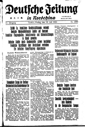 Deutsche Zeitung in Nordchina vom 19.07.1940