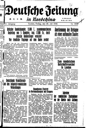 Deutsche Zeitung in Nordchina vom 26.07.1940