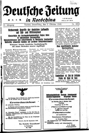 Deutsche Zeitung in Nordchina vom 03.10.1940