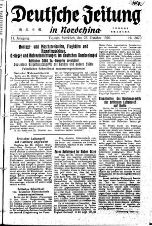 Deutsche Zeitung in Nordchina vom 23.10.1940