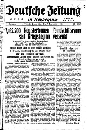 Deutsche Zeitung in Nordchina vom 07.11.1940