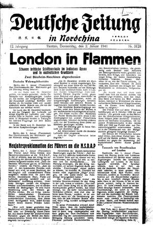 Deutsche Zeitung in Nordchina vom 02.01.1941