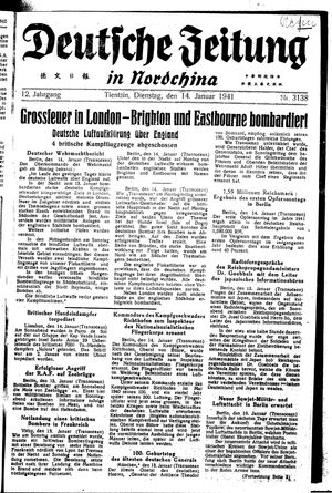 Deutsche Zeitung in Nordchina vom 14.01.1941