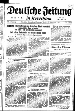Deutsche Zeitung in Nordchina vom 01.02.1941