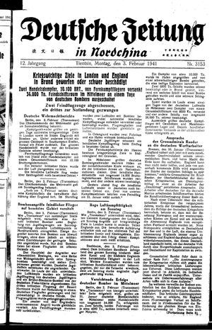 Deutsche Zeitung in Nordchina vom 03.02.1941