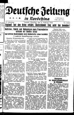Deutsche Zeitung in Nordchina vom 04.02.1941