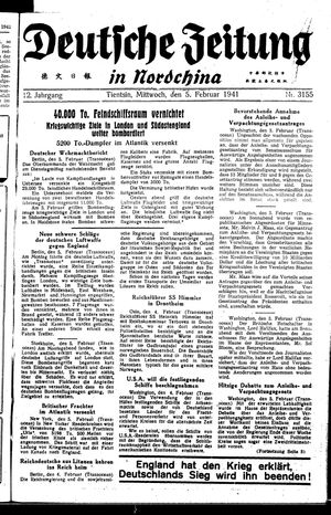 Deutsche Zeitung in Nordchina vom 05.02.1941