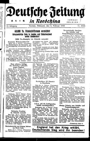 Deutsche Zeitung in Nordchina vom 05.02.1941