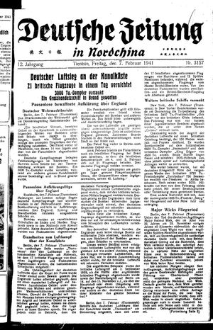 Deutsche Zeitung in Nordchina vom 07.02.1941