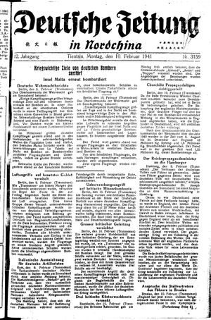 Deutsche Zeitung in Nordchina vom 10.02.1941