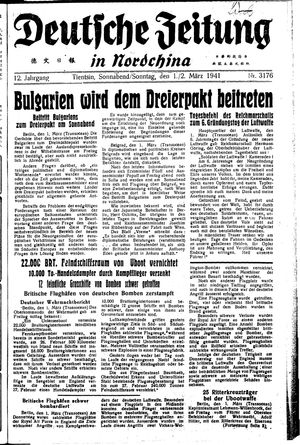 Deutsche Zeitung in Nordchina vom 01.03.1941