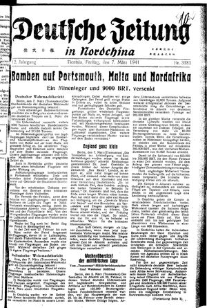 Deutsche Zeitung in Nordchina vom 07.03.1941