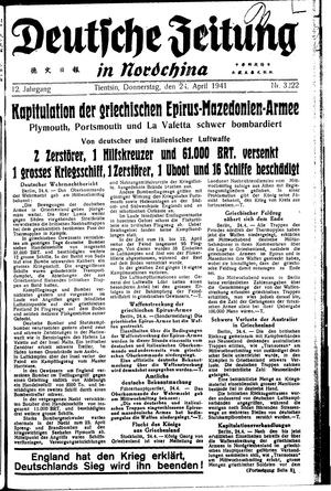 Deutsche Zeitung in Nordchina on Apr 24, 1941