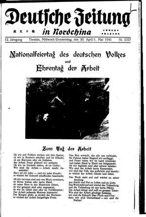 Deutsche Zeitung in Nordchina vom 30.04.1941