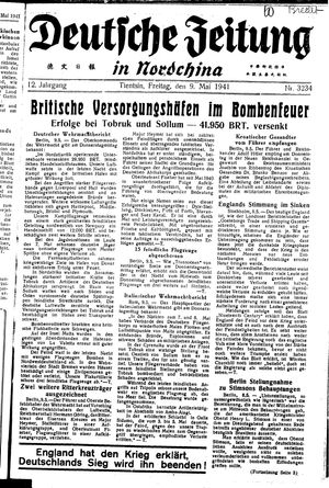 Deutsche Zeitung in Nordchina vom 09.05.1941