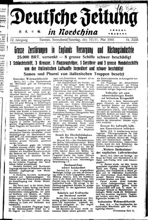 Deutsche Zeitung in Nordchina vom 10.05.1941
