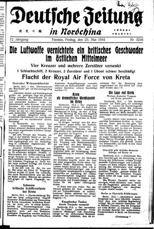 Deutsche Zeitung in Nordchina vom 23.05.1941