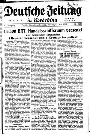 Deutsche Zeitung in Nordchina vom 24.05.1941