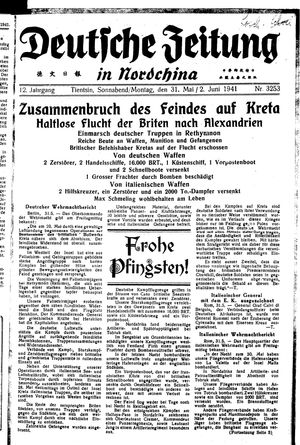 Deutsche Zeitung in Nordchina vom 31.05.1941